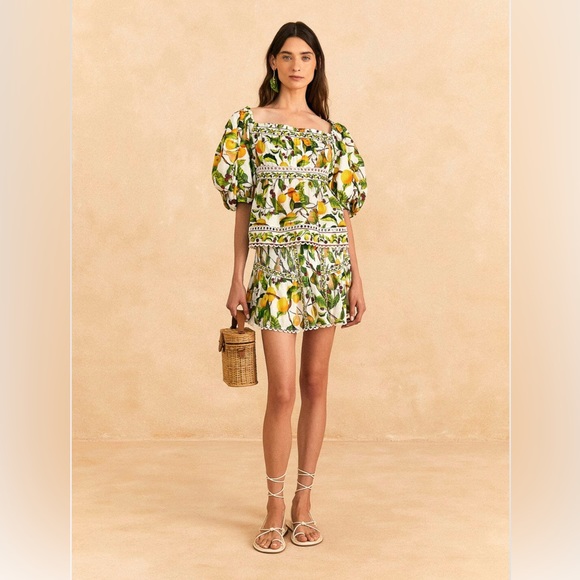 Farm Rio Off-White Fruit Orchard Mini Skirt - Picture 3 of 9